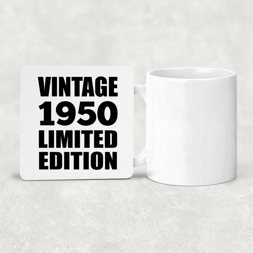 74th Birthday Vintage 1950 Limited Edition - Drink Coaster