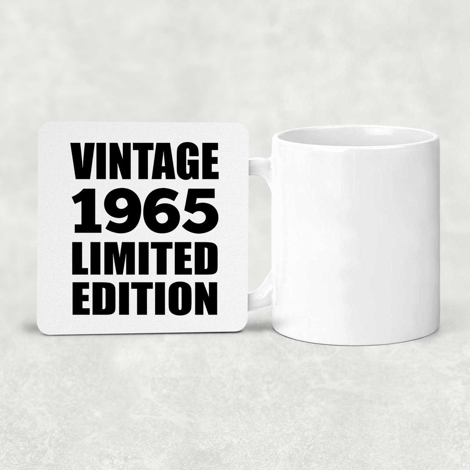 59th Birthday Vintage 1965 Limited Edition - Drink Coaster
