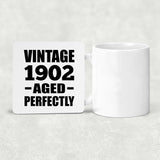 122nd Birthday Vintage 1902 Aged Perfectly - Drink Coaster