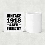 106th Birthday Vintage 1918 Aged Perfectly - Drink Coaster