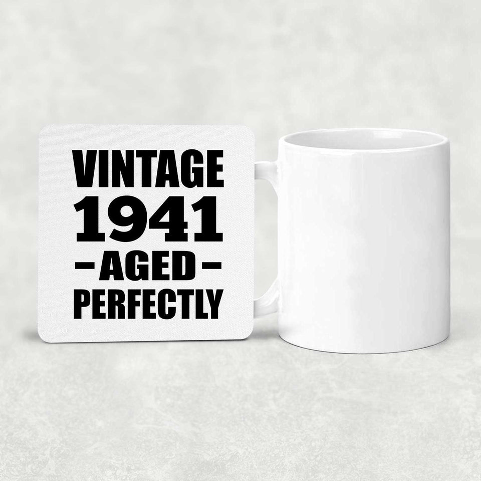 83rd Birthday Vintage 1941 Aged Perfectly - Drink Coaster