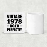 46th Birthday Vintage 1978 Aged Perfectly - Drink Coaster