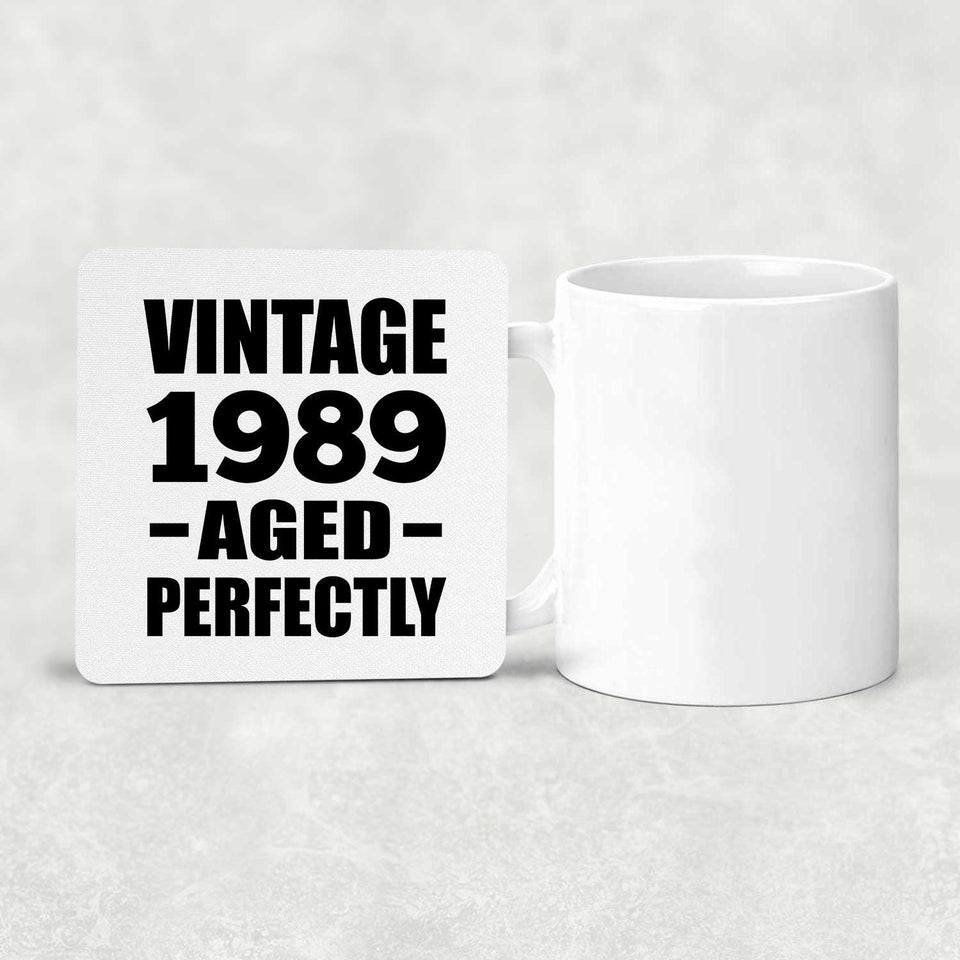 35th Birthday Vintage 1989 Aged Perfectly - Drink Coaster
