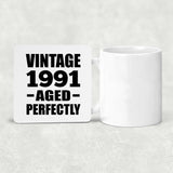 33rd Birthday Vintage 1991 Aged Perfectly - Drink Coaster