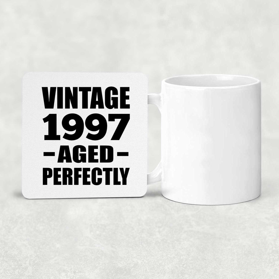27th Birthday Vintage 1997 Aged Perfectly - Drink Coaster
