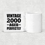 24th Birthday Vintage 2000 Aged Perfectly - Drink Coaster