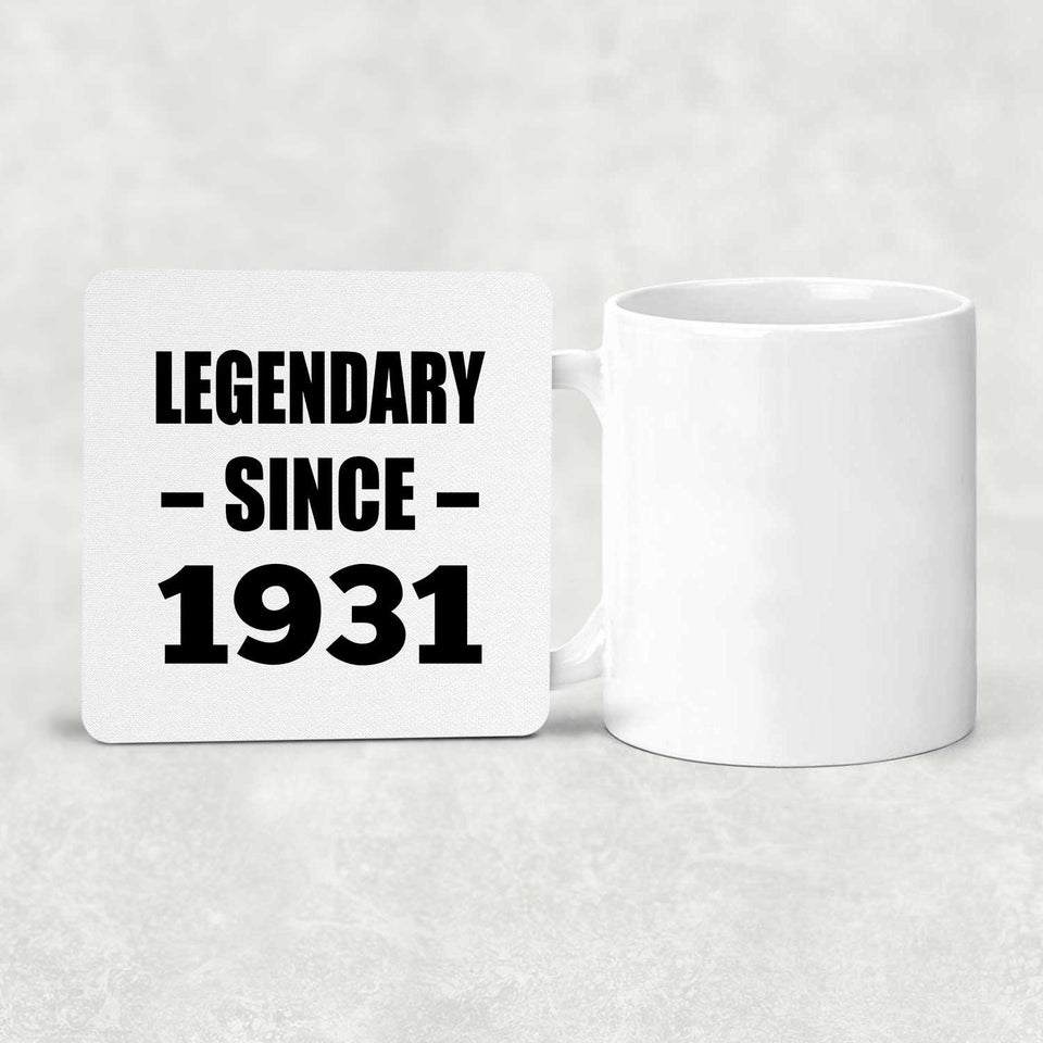 93rd Birthday Legendary Since 1931 - Drink Coaster
