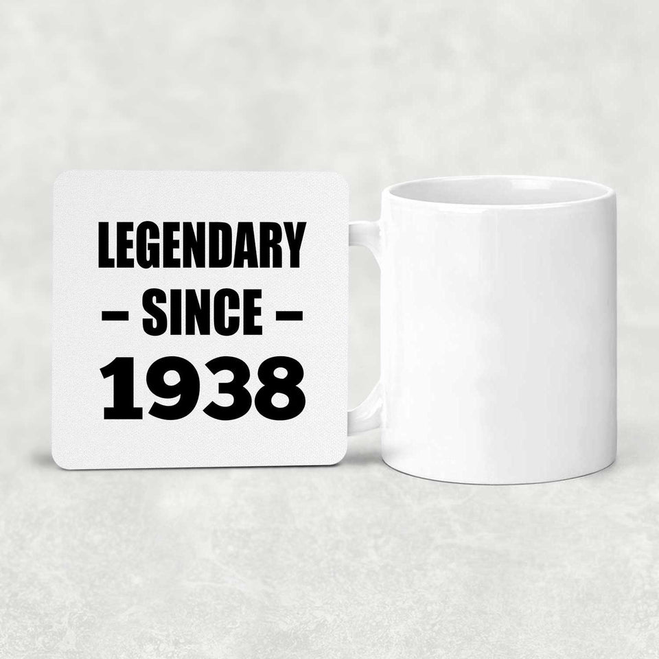 86th Birthday Legendary Since 1938 - Drink Coaster