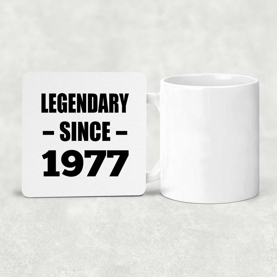 47th Birthday Legendary Since 1977 - Drink Coaster