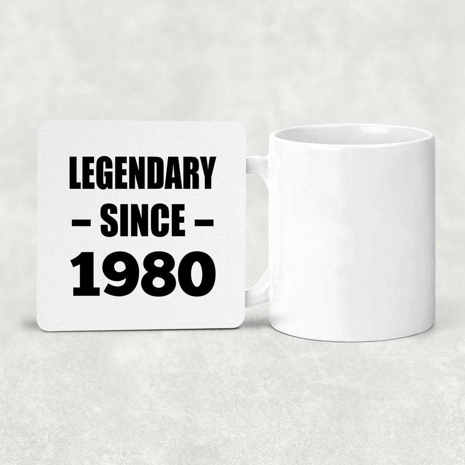 44th Birthday Legendary Since 1980 - Drink Coaster