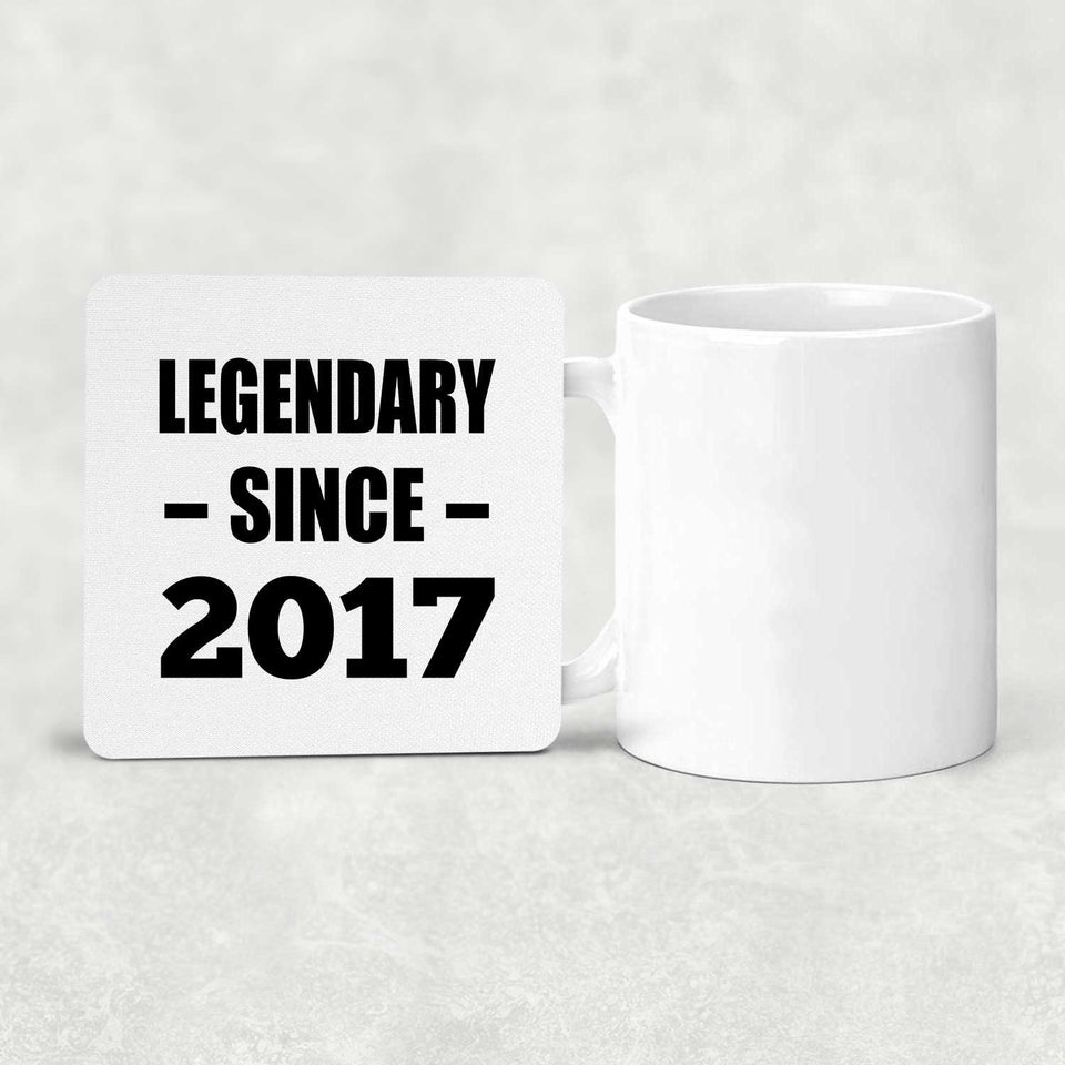 7th Birthday Legendary Since 2017 - Drink Coaster