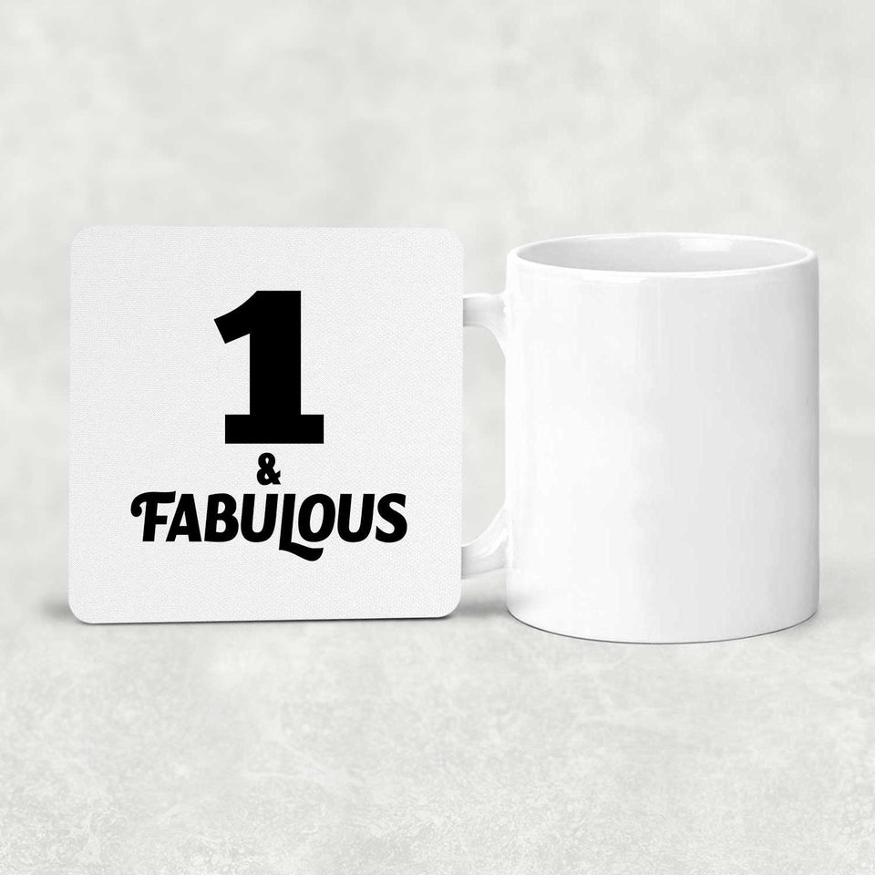 1st Birthday 1 & Fabulous - Drink Coaster