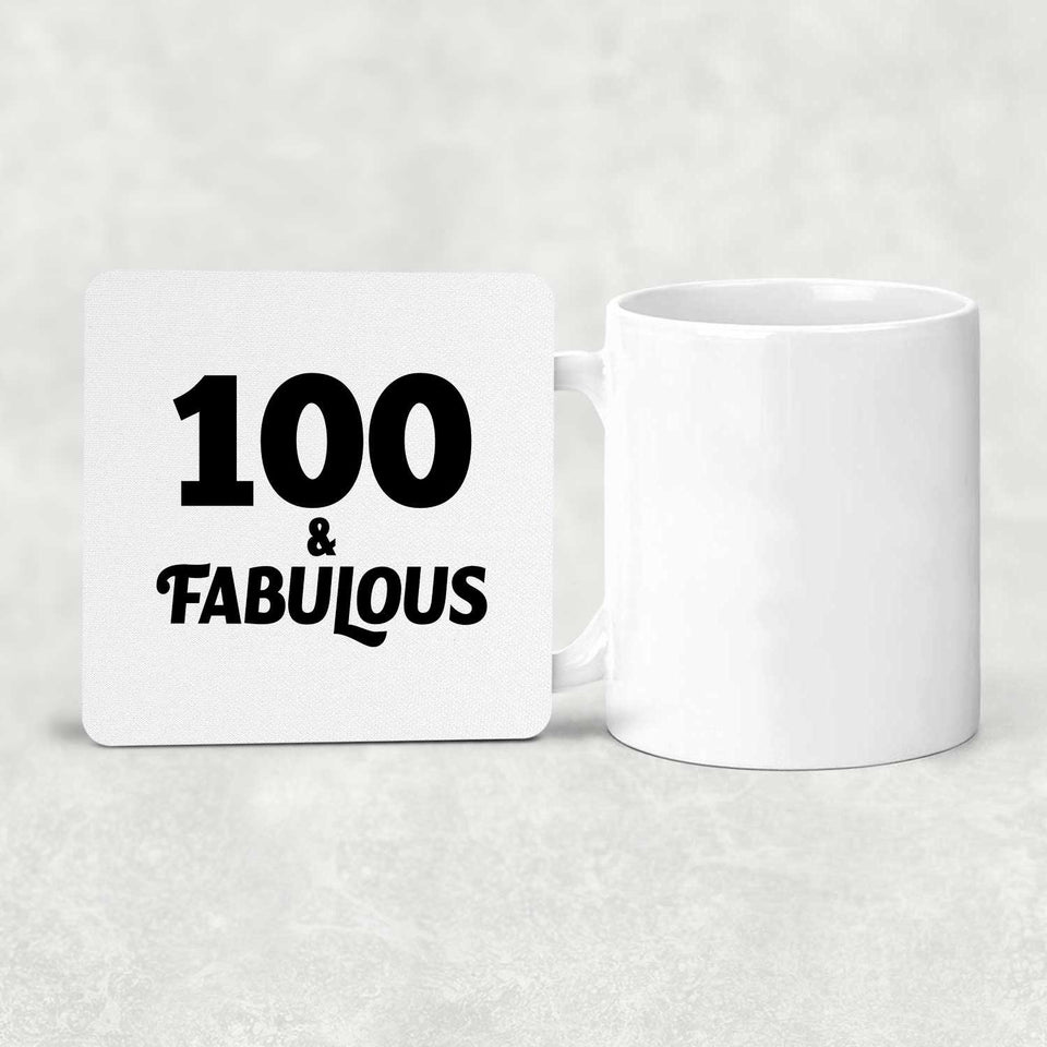 100th Birthday 100 & Fabulous - Drink Coaster