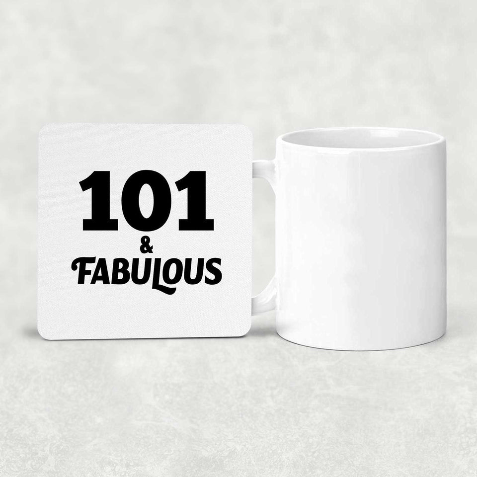 101st Birthday 101 & Fabulous - Drink Coaster
