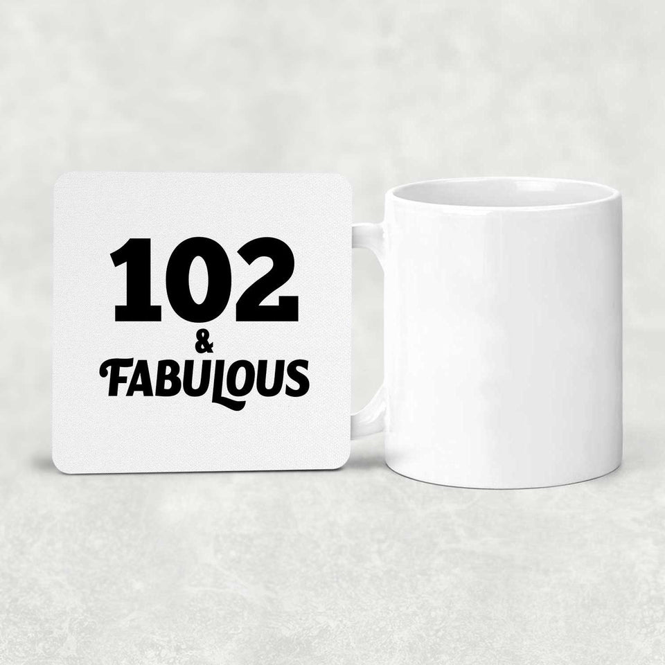 102nd Birthday 102 & Fabulous - Drink Coaster
