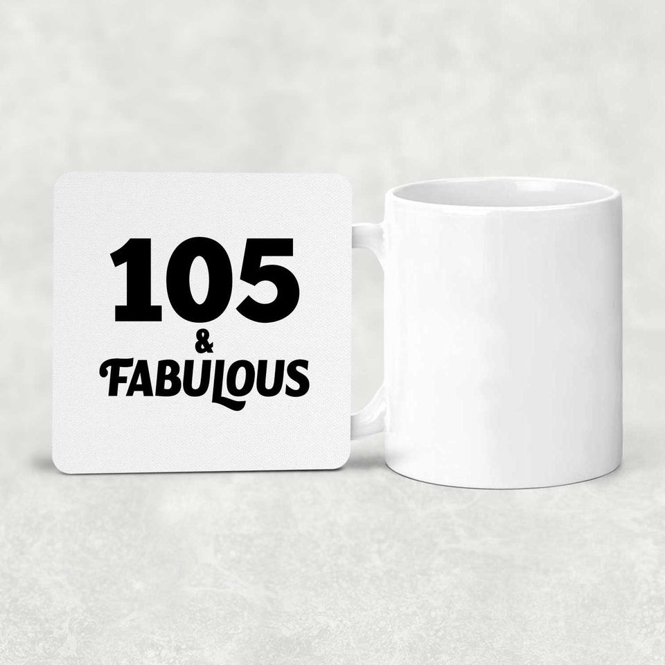 105th Birthday 105 & Fabulous - Drink Coaster