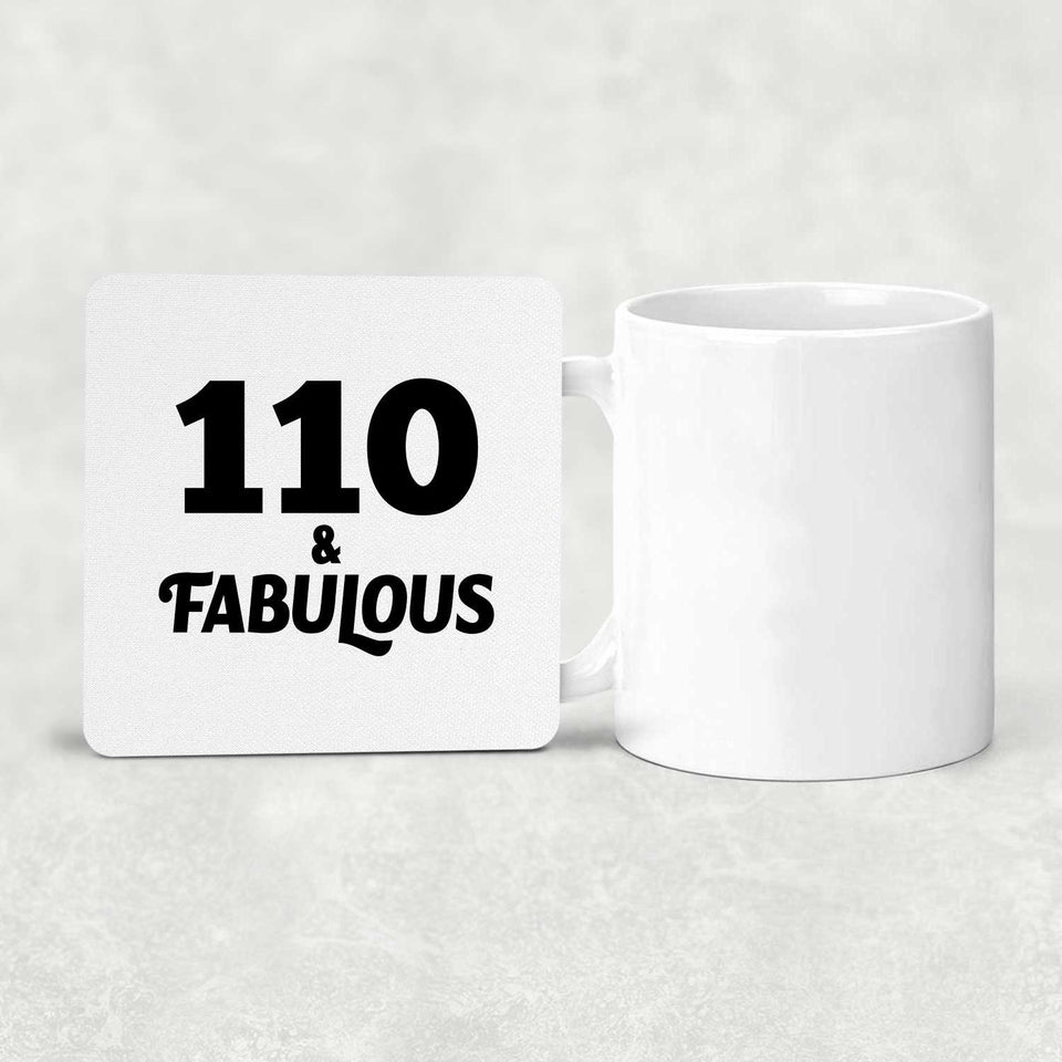 110th Birthday 110 & Fabulous - Drink Coaster