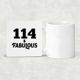 114th Birthday 114 & Fabulous - Drink Coaster
