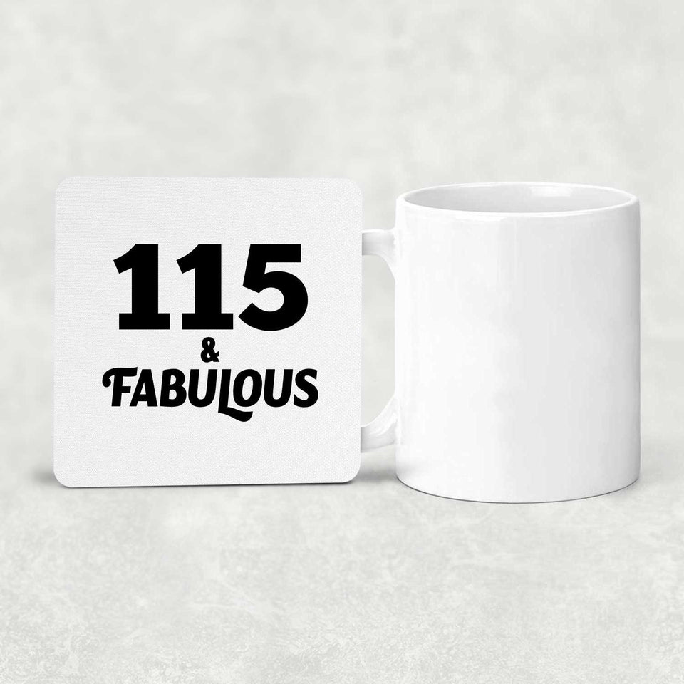 115th Birthday 115 & Fabulous - Drink Coaster