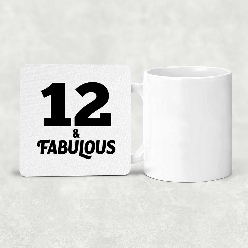 12th Birthday 12 & Fabulous - Drink Coaster