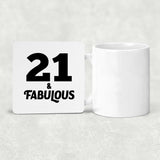 21st Birthday 21 & Fabulous - Drink Coaster