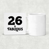 26th Birthday 26 & Fabulous - Drink Coaster