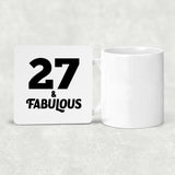 27th Birthday 27 & Fabulous - Drink Coaster