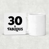 30th Birthday 30 & Fabulous - Drink Coaster