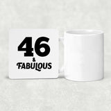 46th Birthday 46 & Fabulous - Drink Coaster