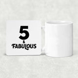 5th Birthday 5 & Fabulous - Drink Coaster