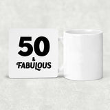 50th Birthday 50 & Fabulous - Drink Coaster