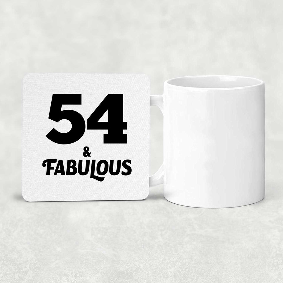54th Birthday 54 & Fabulous - Drink Coaster