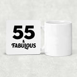 55th Birthday 55 & Fabulous - Drink Coaster