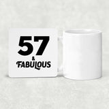 57th Birthday 57 & Fabulous - Drink Coaster