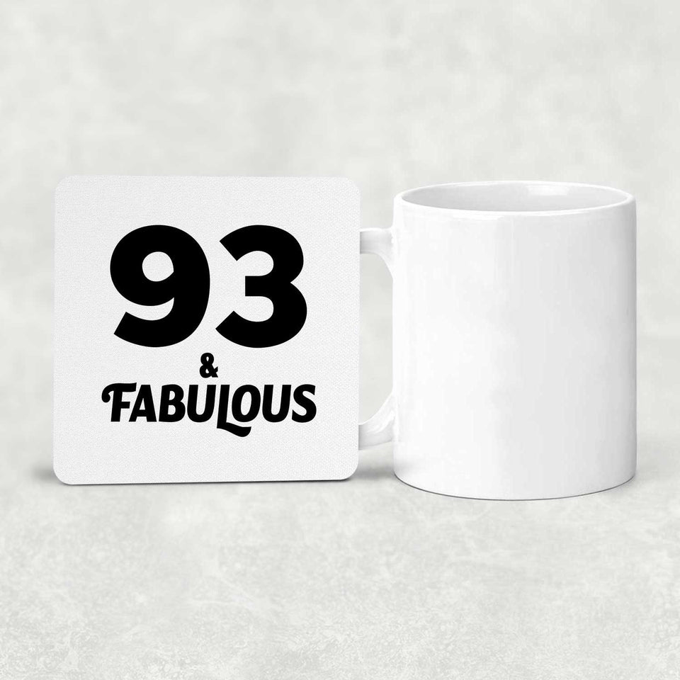 93rd Birthday 93 & Fabulous - Drink Coaster