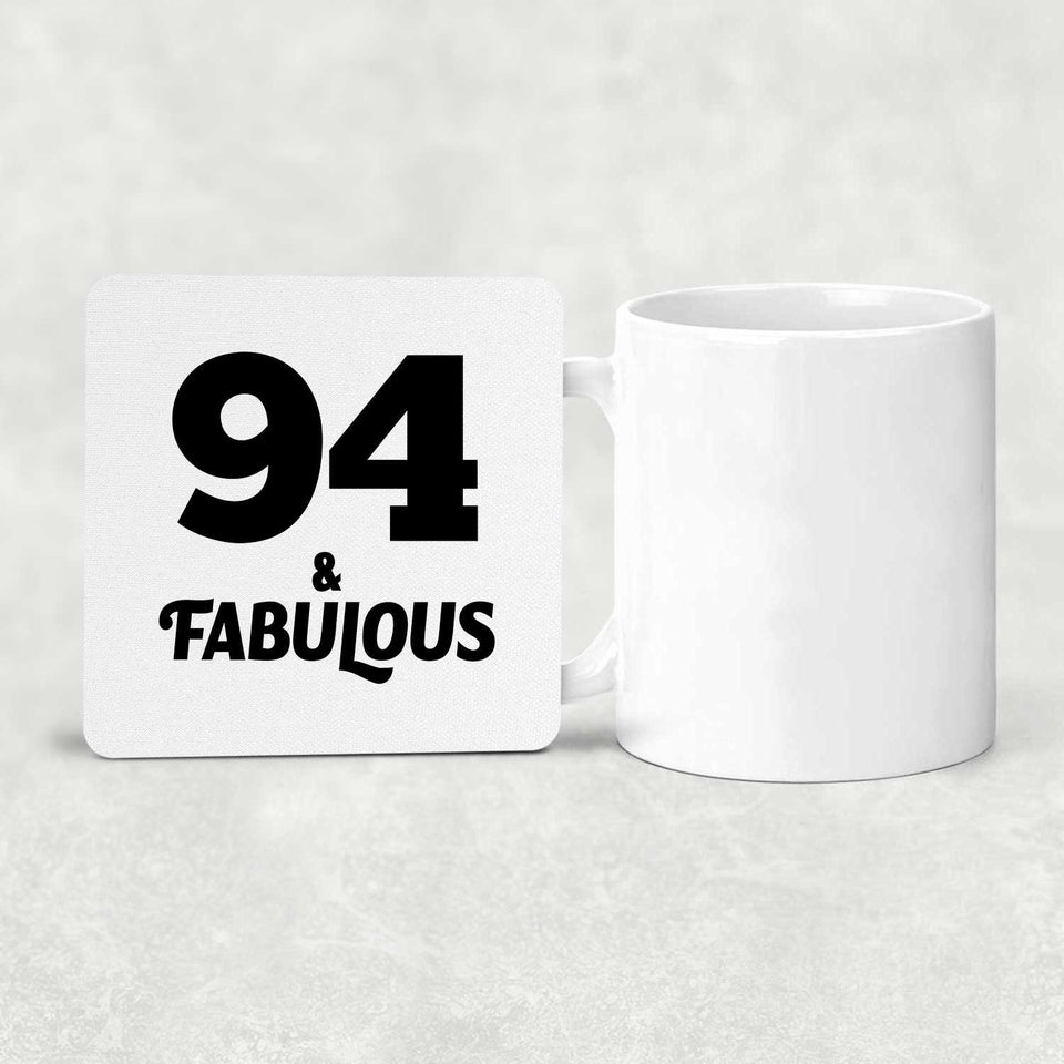 94th Birthday 94 & Fabulous - Drink Coaster