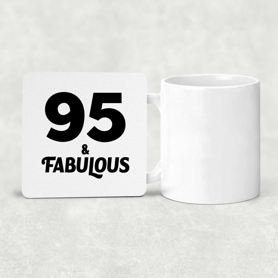 95th Birthday 95 & Fabulous - Drink Coaster