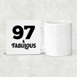 97th Birthday 97 & Fabulous - Drink Coaster