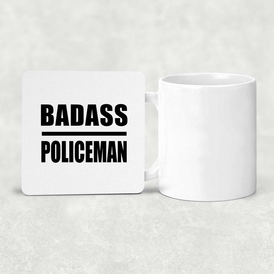 Badass Policeman - Drink Coaster