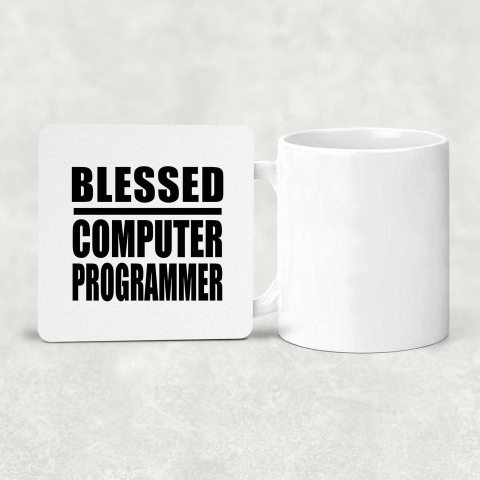 Blessed Computer Programmer - Drink Coaster