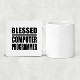 Blessed Computer Programmer - Drink Coaster