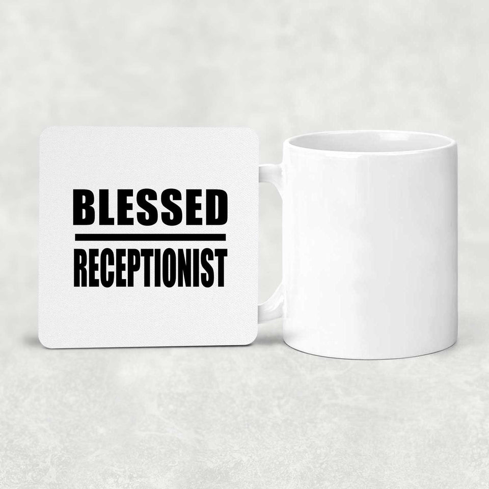 Blessed Receptionist - Drink Coaster