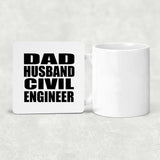 Dad Husband Civil Engineer - Drink Coaster