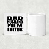 Dad Husband Film Editor - Drink Coaster