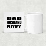 Dad Husband Navy - Drink Coaster