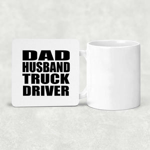 Dad Husband Truck Driver - Drink Coaster