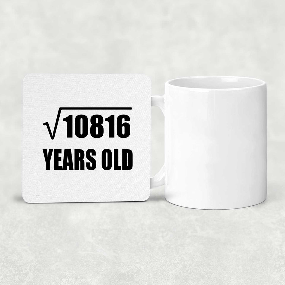 104th Birthday Square Root of 10816 Years Old - Drink Coaster
