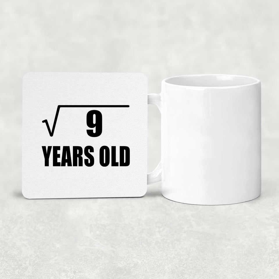 3rd Birthday Square Root of 9 Years Old - Drink Coaster