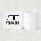 3rd Birthday Square Root of 9 Years Old - Drink Coaster