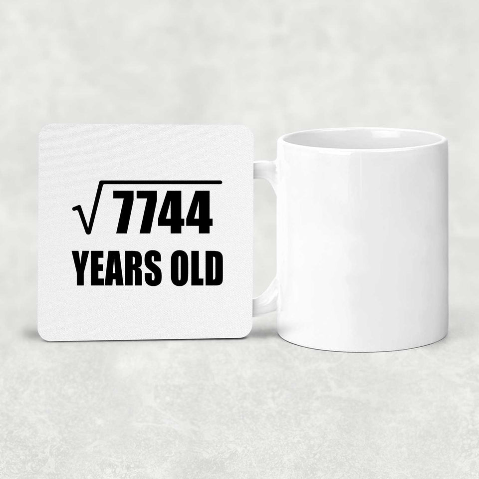 88th Birthday Square Root of 7744 Years Old - Drink Coaster